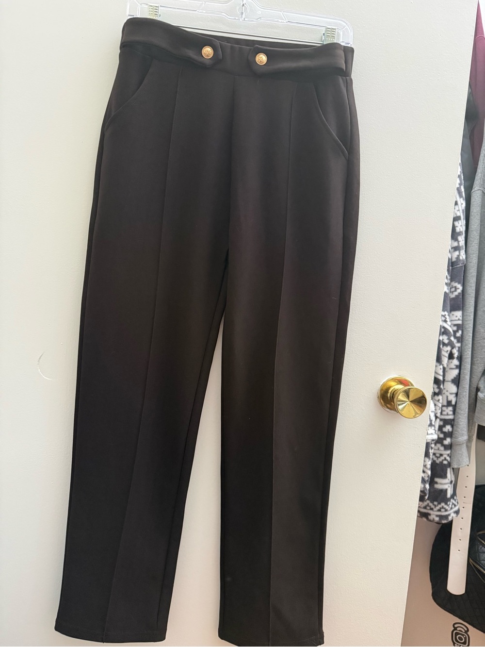 Women's Black Tailored High-Waist Pants